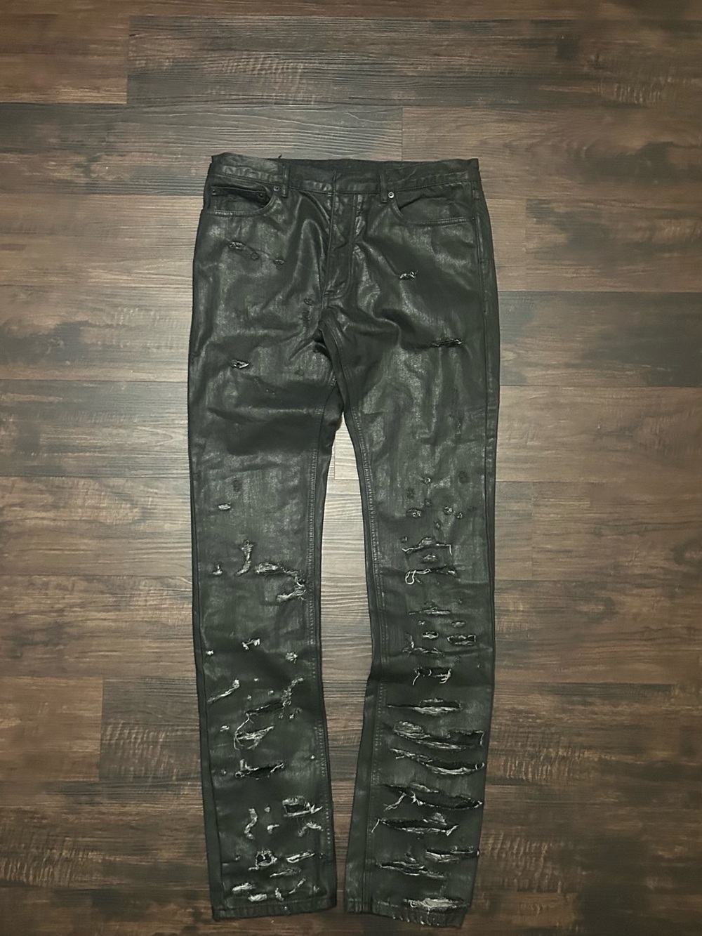 Dior Men's Black Distressed Skinny Jeans